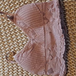 Three Bird Nest Chloe Longline Padded Bralette M/L Mauve